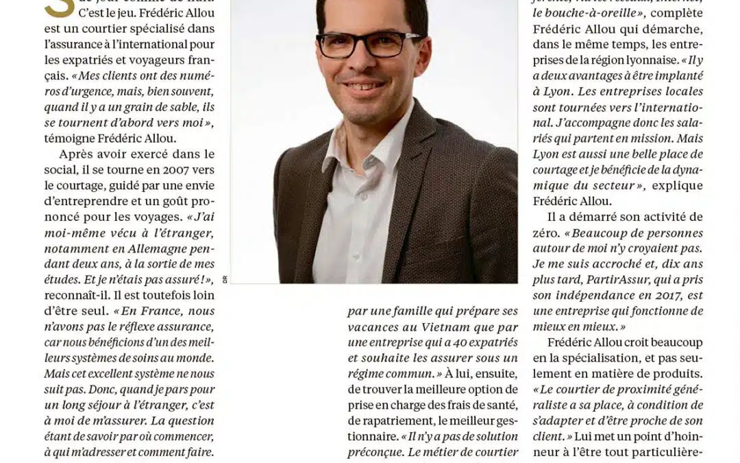 Portrait de Frédéric Allou dans L’ARGUS de l’assurance